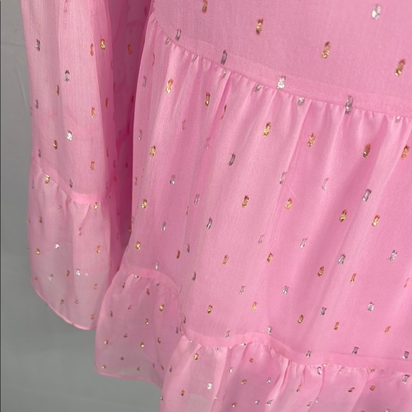 Lilly Pulitzer Pink Blouse with Ruffle Layers - Picture 9 of 10